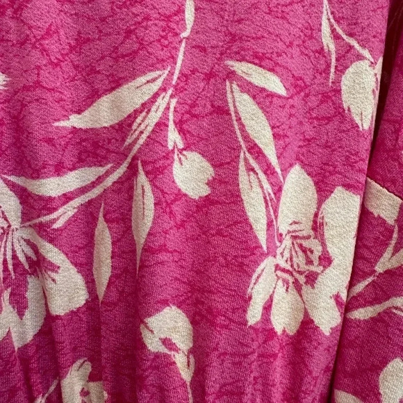 Lane Bryant Cabo Flower Flutter-Sleeve V-Neck Knit Swing Dress Plus Size 14/16 - Picture 9 of 13